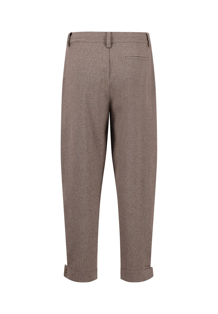 Fynch Hatton Women's Wool Melange Carrot Leg Pant Espresso 26094958