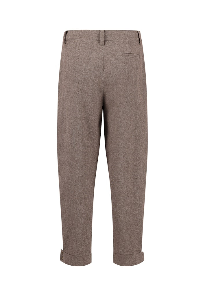 Fynch Hatton Women's Wool Melange Carrot Leg Pant Espresso 26094958