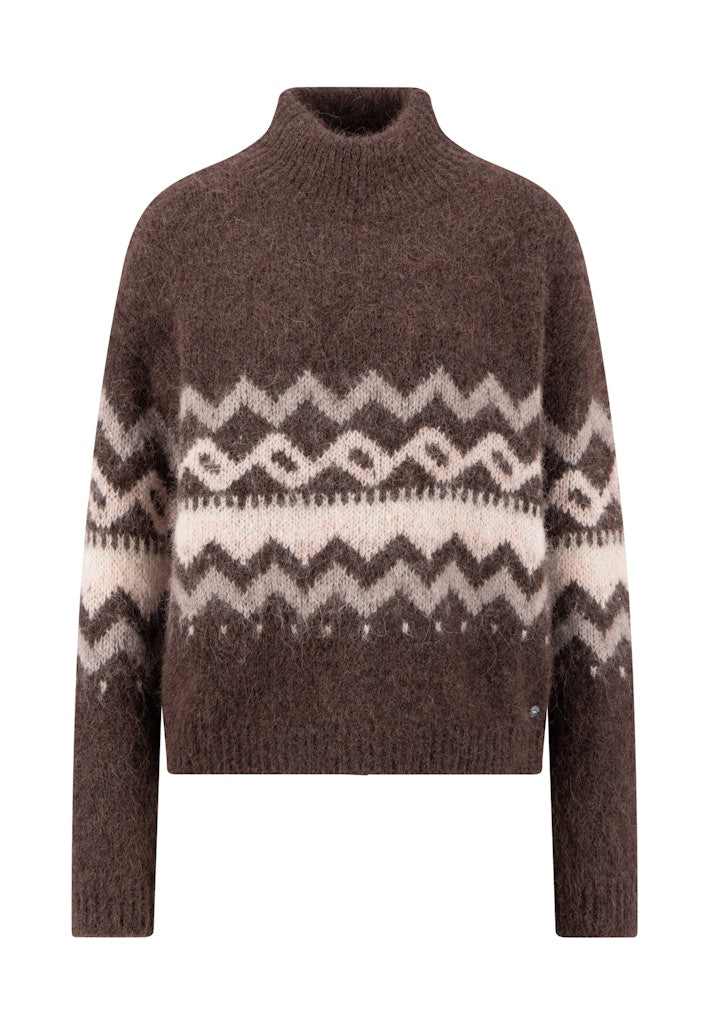 Fynch Hatton Women's Nordic Knit Sweater Espresso 26097470