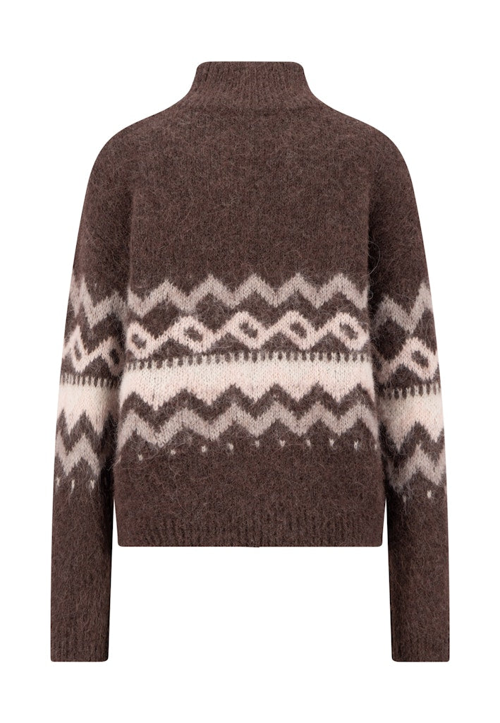 Fynch Hatton Women's Nordic Knit Sweater Espresso 26097470