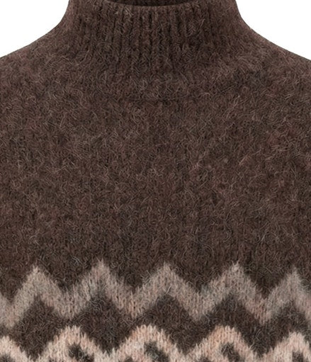 Fynch Hatton Women's Nordic Knit Sweater Espresso 26097470