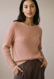 Fynch -Hatton -Women's -Round -Neck -Cotton -Knit -Silky -Rose - 26147101-421