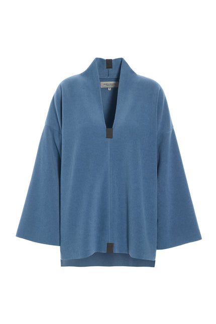 HSCPH UK Stockist -Henriette Steffensen - Women's Fleece Pullover 1370 - Dusty Blue- Kings-Road-Fashions-Leighton-Buzzard-UK