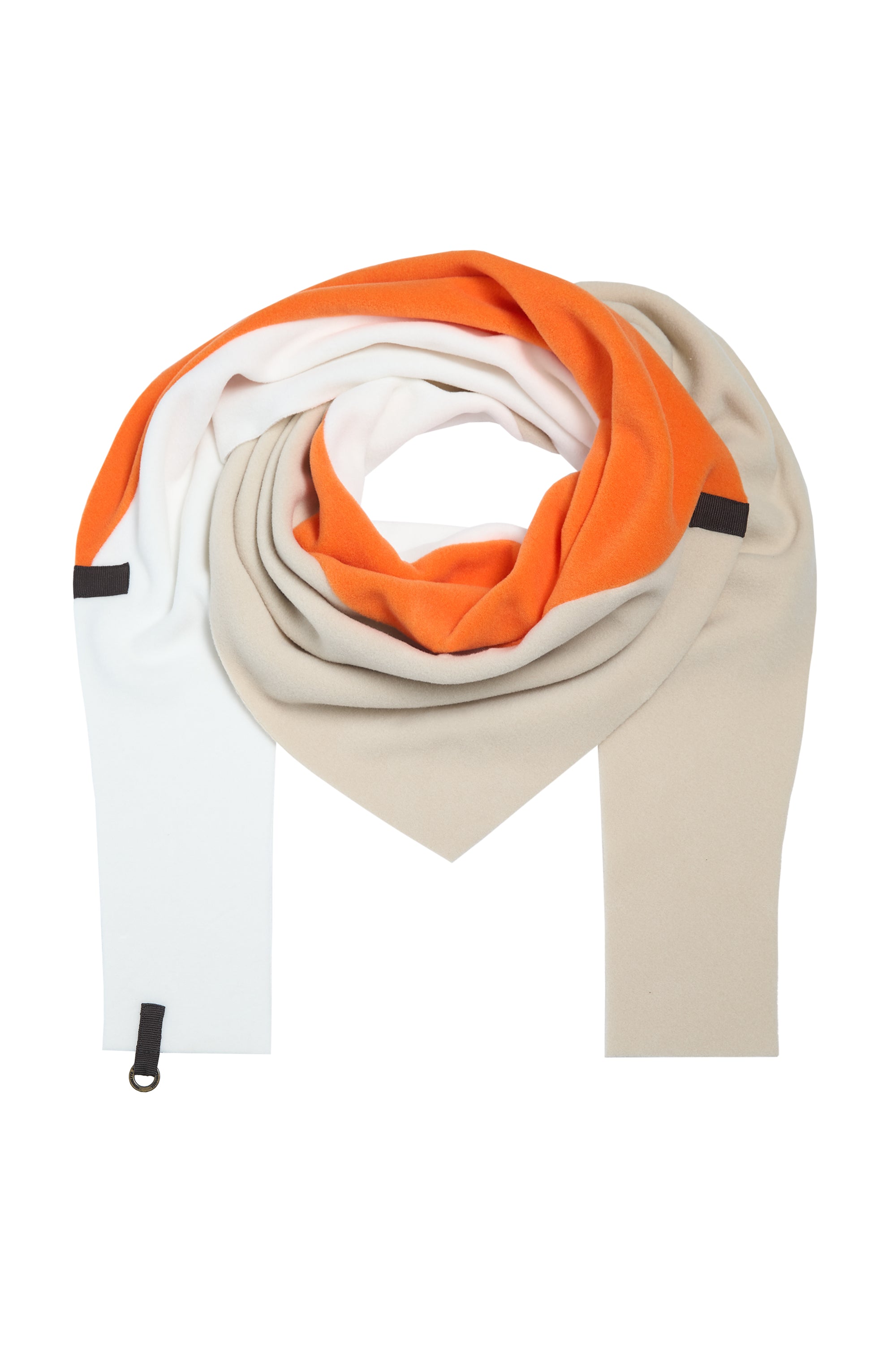 Henriette Steffensen - No Waste Triangle Scarf - Orange Mix