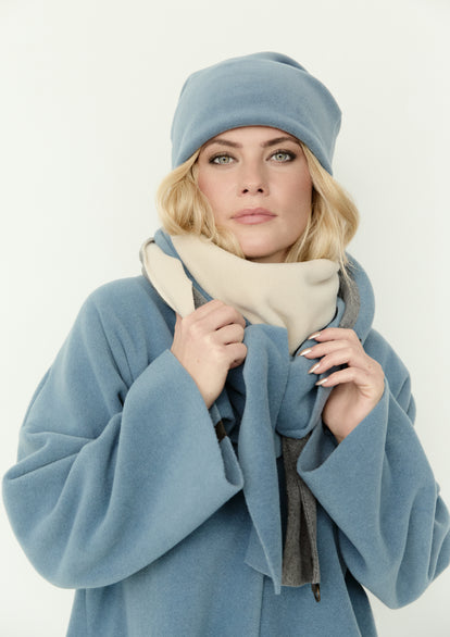 HSCPH- UK -Stockist-Henriette -Steffensen - Women's- No -Waste -Triangle -Scarf-Dusty- Blue - 4078- Kings-Road-Fashions-Leighton-Buzzard-UK