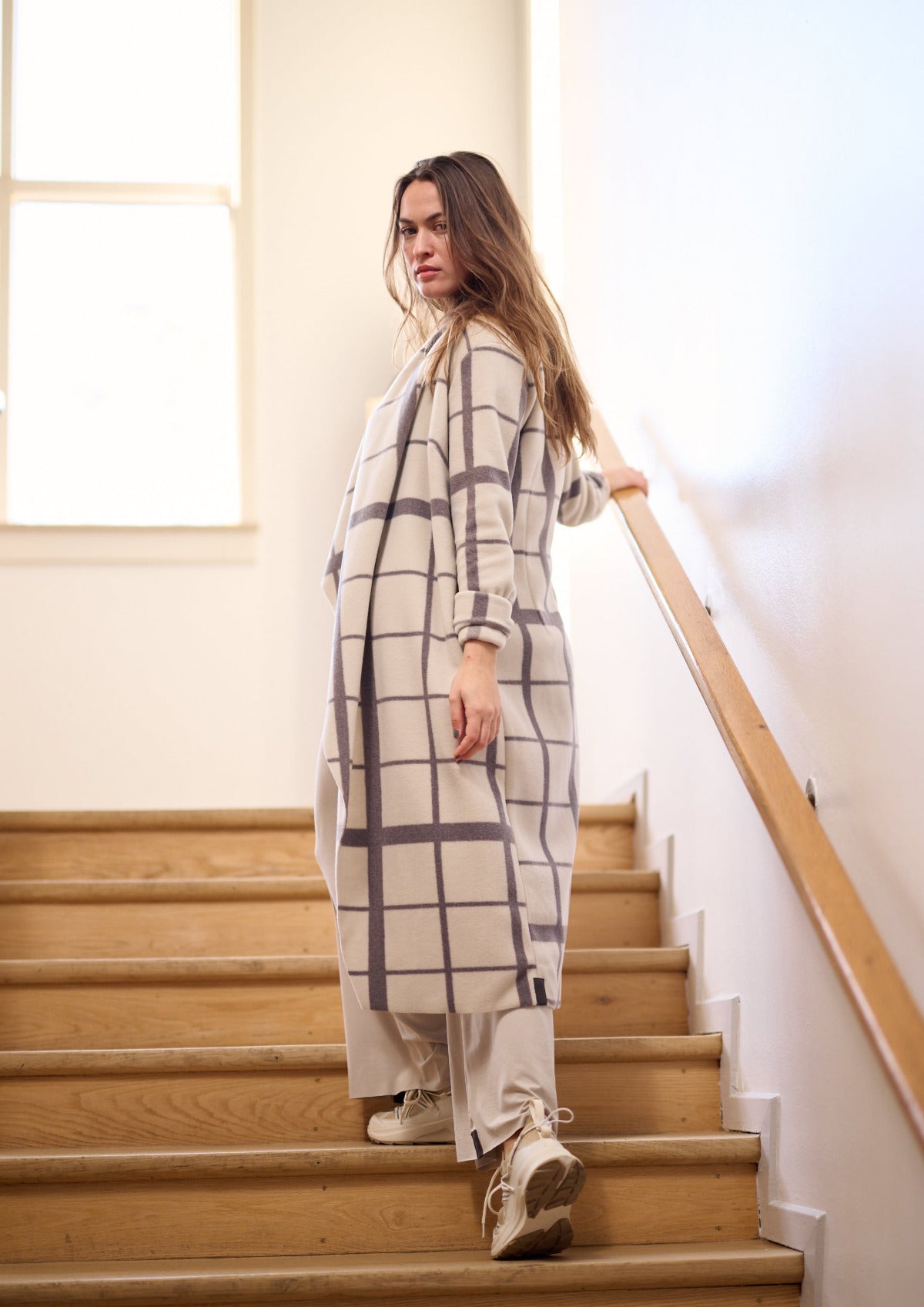 Henriette-Steffensen-AW25-HSCPH-Womens-Fleece-7131P-CARDIGANW-HIGHNECK-CLANPRINTKIT780-Extra3