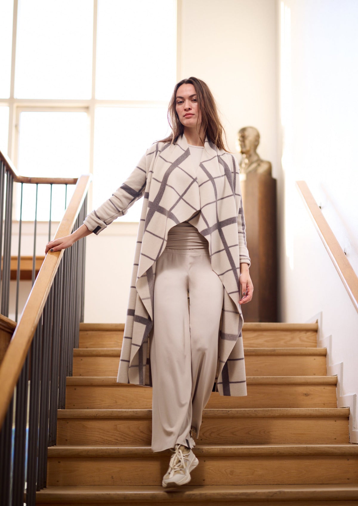 Henriette-Steffensen-AW25-HSCPH-Womens-Fleece-7131P-CARDIGANW-HIGHNECK-CLANPRINTKIT780-Extra3