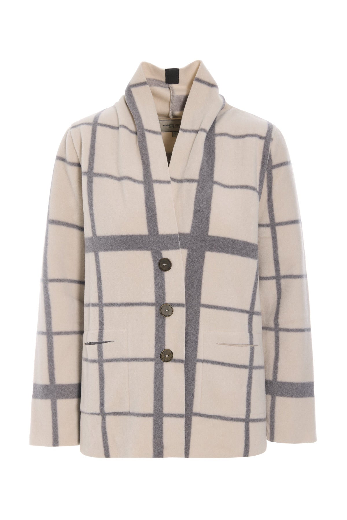 Henriette-Steffensen-AW25-HSCPH-Womens-Fleece-7168P-CARDIGAN-CLANPRINTKIT780-Main