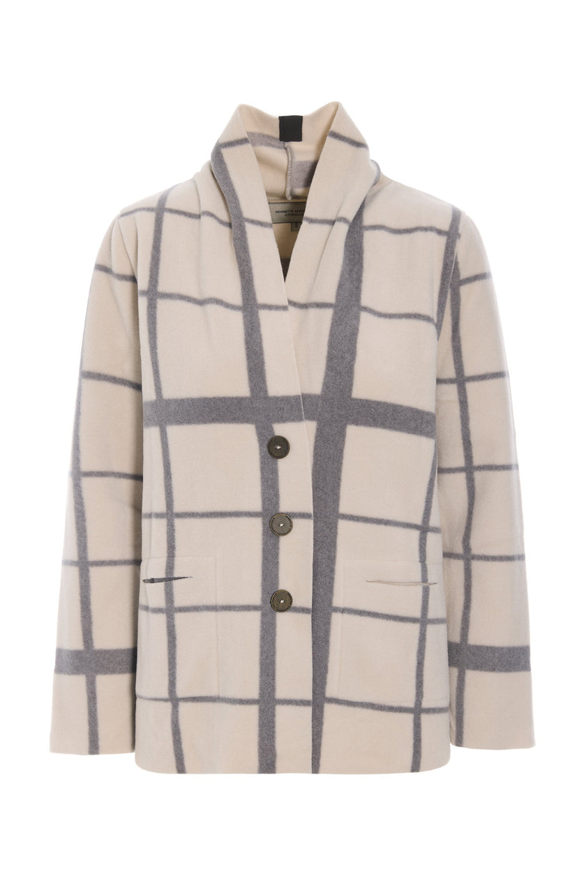 Henriette-Steffensen-AW25-HSCPH-Womens-Fleece-7168P-CARDIGAN-CLANPRINTKIT780-Main