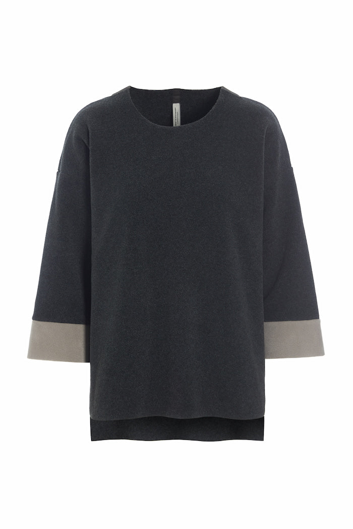 Henriette-Steffensen-HSCPH-AW25-Womens-Fleece-1371-BLOUSE2colored-Soft-Black-ELEPHANT325-Main