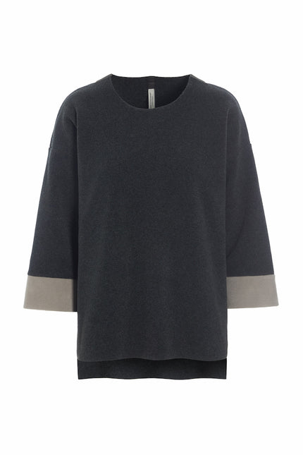 Henriette-Steffensen-HSCPH-AW25-Womens-Fleece-1371-BLOUSE2colored-Soft-Black-ELEPHANT325-Main