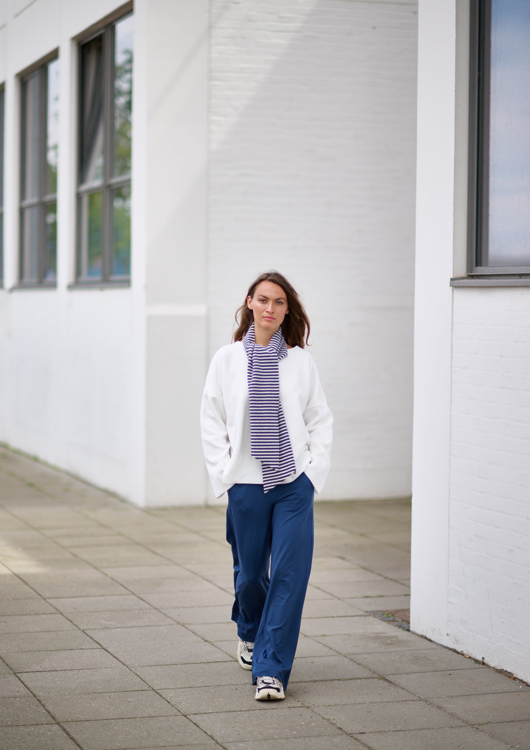 Henriette-Steffensen-HSCPH-Womens-Fleece-Mini-Scarf-5001-Stripes-SS25-Kings-Road-Fashions-1