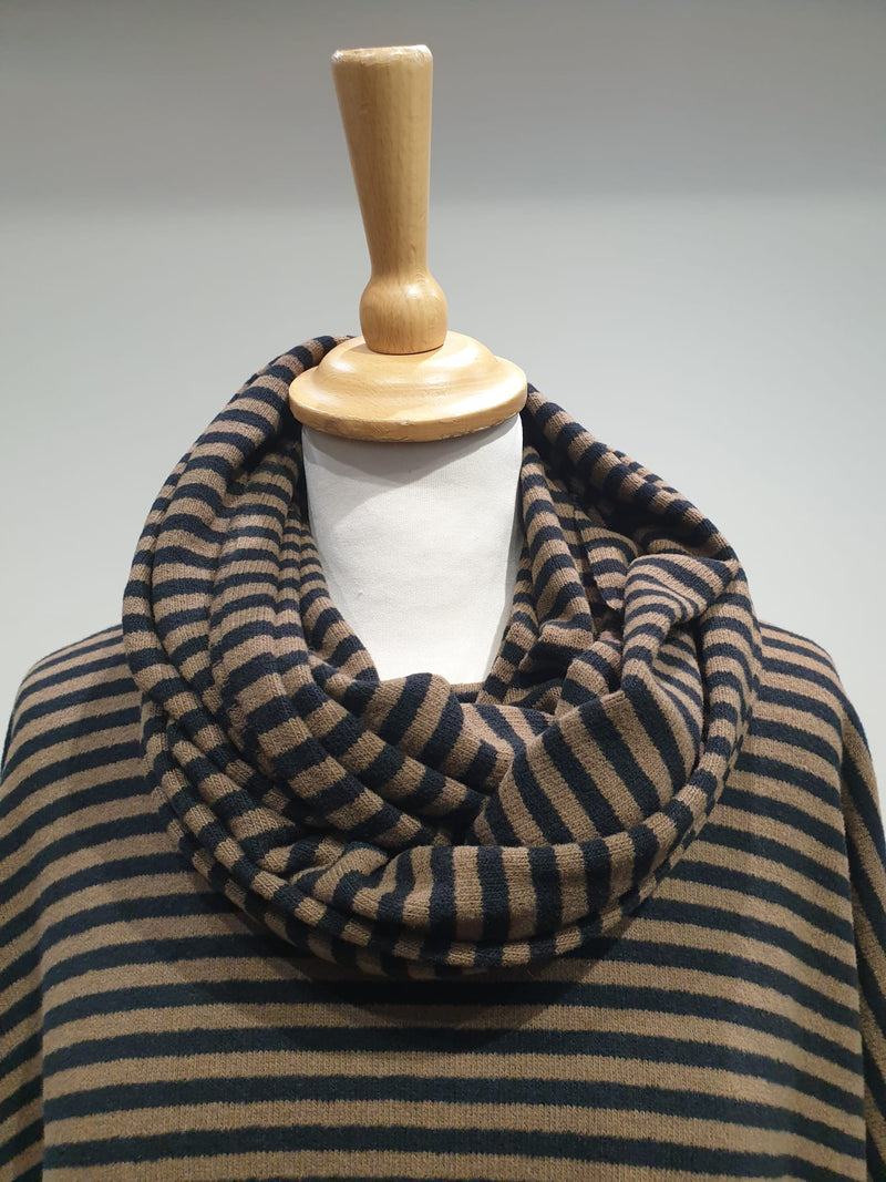 Neirami Women's Stripe Snood AC11MS TABACCO