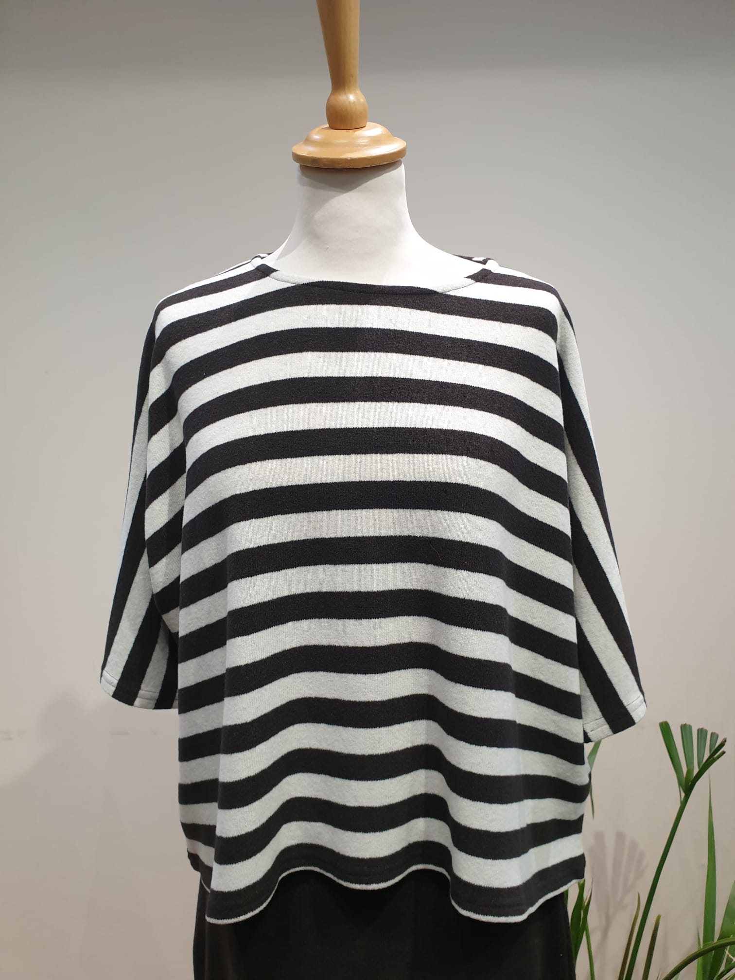 Neirami Women's Boxy Sweater B139ST STRIPE CIOTTOLO