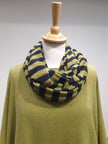 Neirami Women's Snood AC11ST OLIVE WIDE STRIPE
