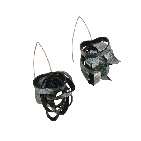 KTCD-Jewellery-Upcycled-Rubber-Pom-Pom-Earrings-Silver