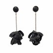 KTCD-Rubber-Pom-Pom-Chain-Earrings-Black