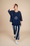 Kings-Road-Fashions-Rundholz-Women-s-T-shirtin-Navy-3340511