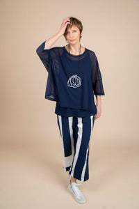 Kings-Road-Fashions-Rundholz-Women-s-T-shirtin-Navy-3340511