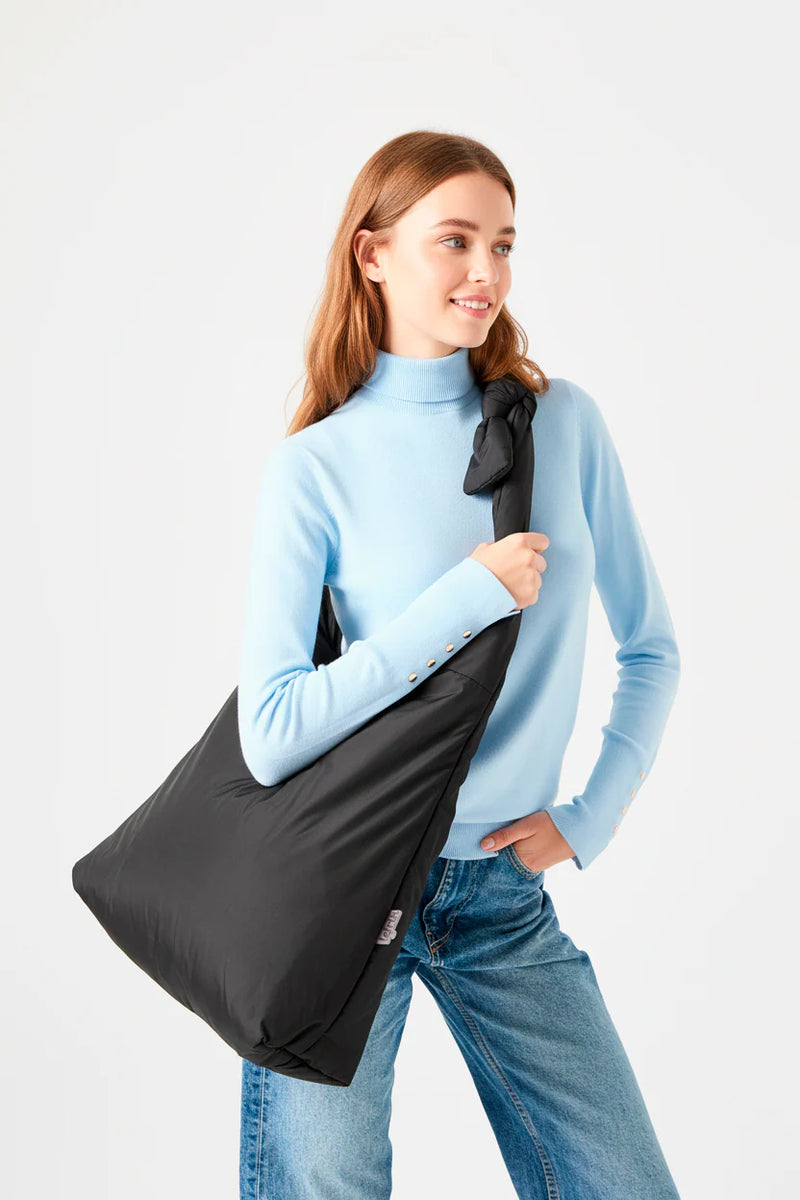Lefrik - Women's Sustainable Biwa Puffy Bag in Black