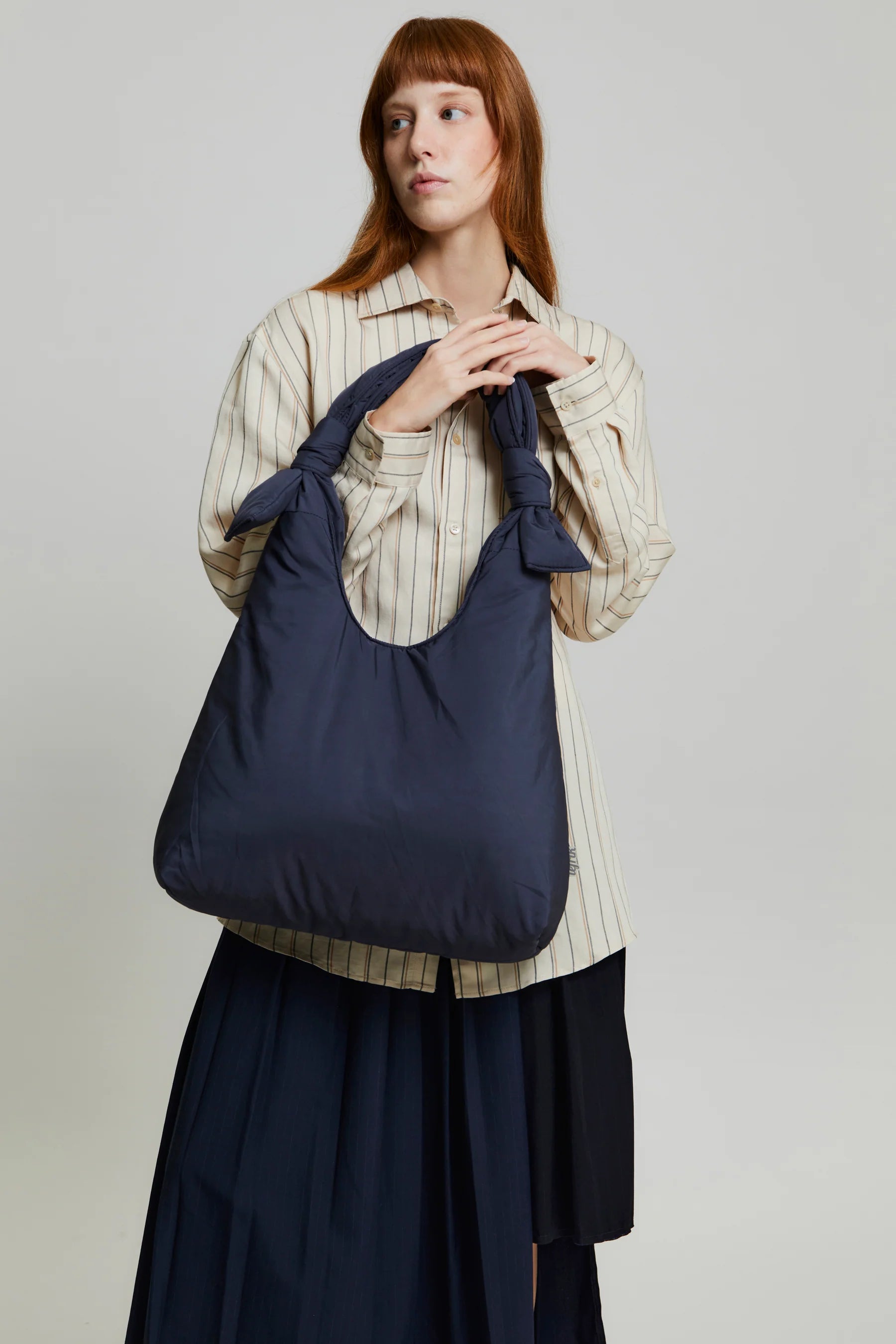 Lefrik - Women's Sustainable Biwa Puffy Bag in Maibon Blue