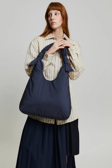 Lefrik - Women's Sustainable Biwa Puffy Bag in Maibon Blue
