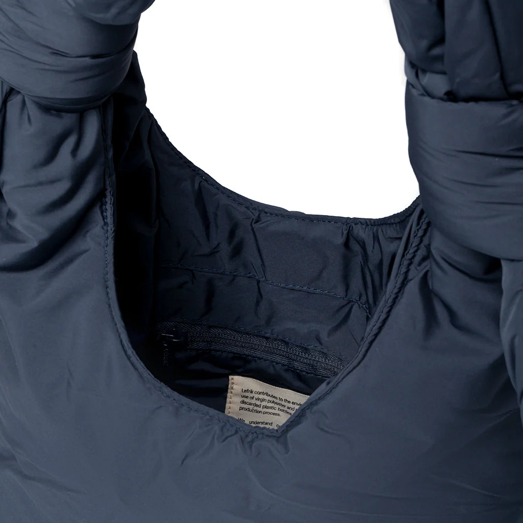 Lefrik - Women's Sustainable Biwa Puffy Mini Bag in Maibon Blue