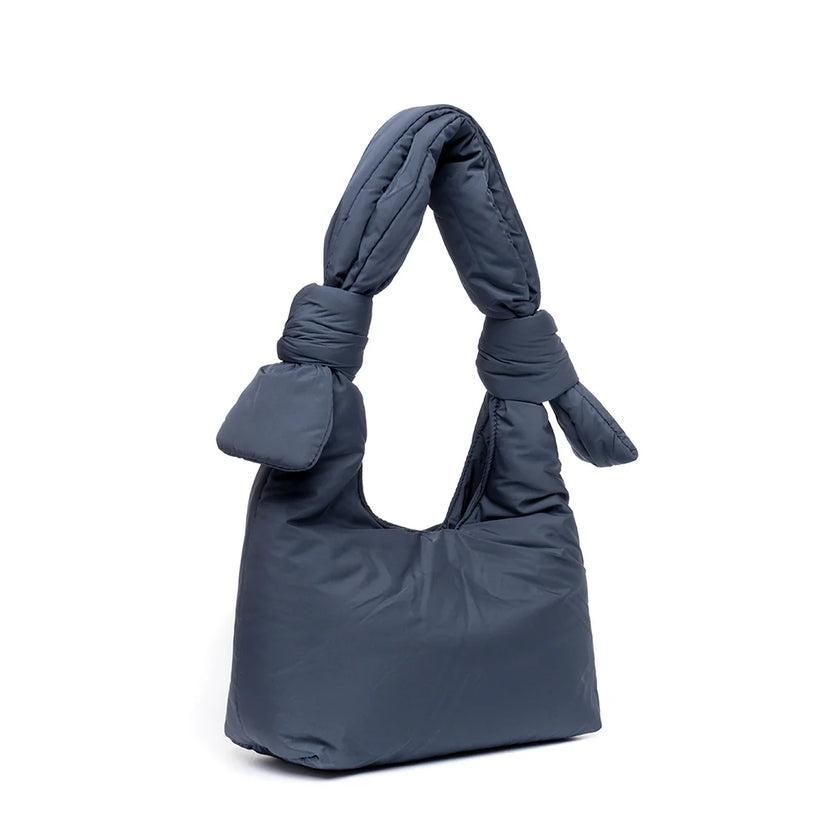 Lefrik - Women's Sustainable Biwa Puffy Mini Bag in Maibon Blue