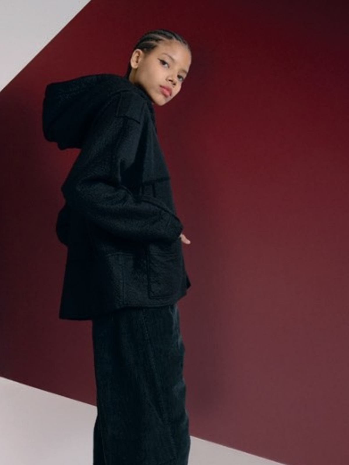 Lurdes Bergada  - Women's Black Felt Oversized Jacket 330