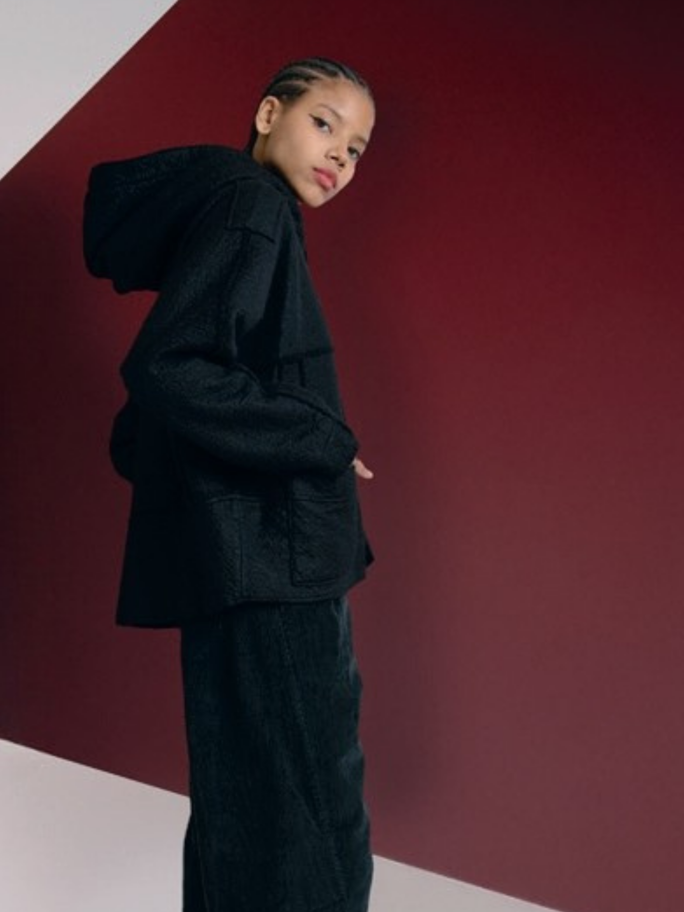 Lurdes Bergada  - Women's Black Felt Oversized Jacket 330