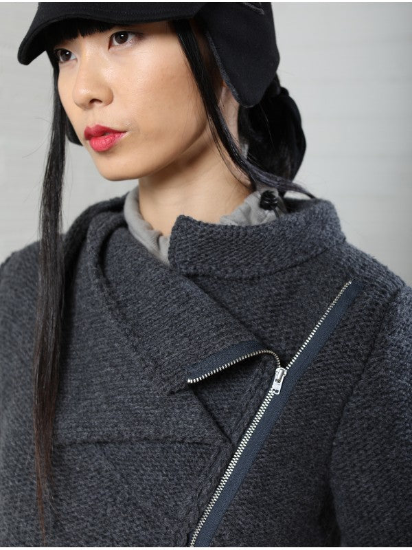 Lurdes-Bergada-AW25-Women_s-Knitted-Jacket-Grey-M25-823-0