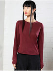 Lurdes-Bergada-AW25-Women_s-T-Shirt-Oxblood-M25-741