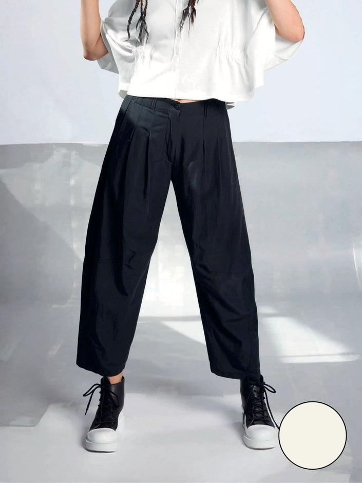 Lurdes-Bergada-SS26-Women_s-Barrell-Leg-Modal-Pant-Bone-U26440-Kings-Road-Fashions