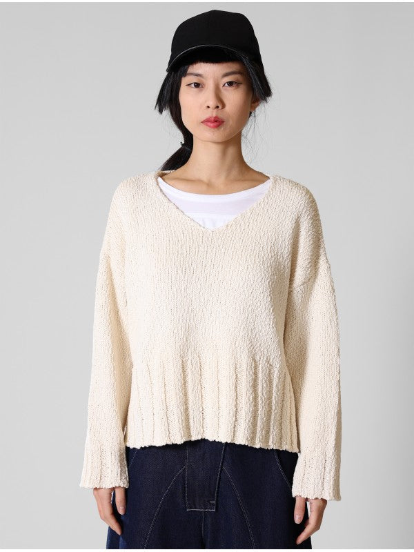 Lurdes-Bergada-SS26-Women_s-Boxy-V--Neck-Cotton-Knit-Bone-U26802-1