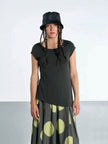 Lurdes-Bergada -SS26- Women's -Iron- Lyocell -Asymmetrical -T-Shirt -U26 733-1