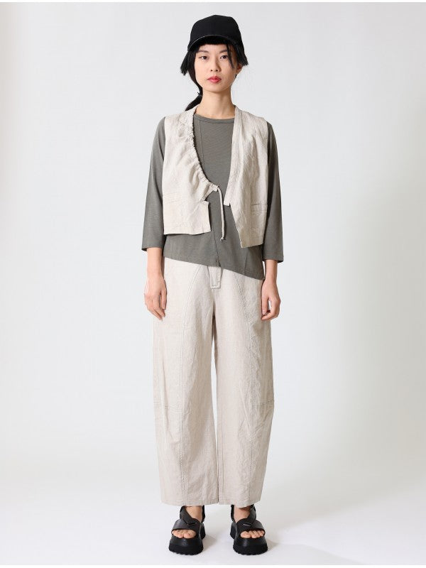 Lurdes Bergada - Women's Linen Blend Waistcoat U26 080
