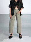 Lurdes- Bergada -SS26- Women's- Textured -Cotton -Barrell -Pant- Sand- U26 340-Kings-Road-Fashions