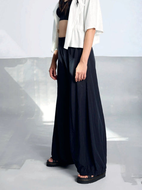 Lurdes- Bergada -SS26- Women's -Wide -Leg -Modal- Pant -Black- U26 420-Kings-Road-Fashions