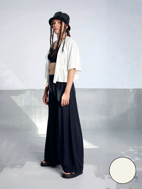 Lurdes- Bergada -SS26- Women's -Wide -Leg -Modal- Pant -Bone- U26 420-Kings-Road-Fashions