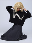 Lurdes Bergada - Women's Bi-Colour Cotton Knitted Sweater M26 802