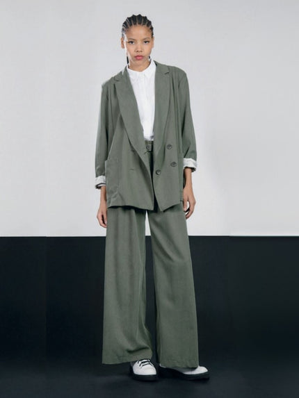 Lurdes-Bergada-AW25-Women_s-Canvas-Blazer-Moss-M25-060-1