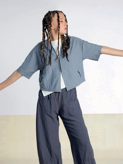 Lurdes Bergada - Women's Cotton Zip Front Cardigan U26 725