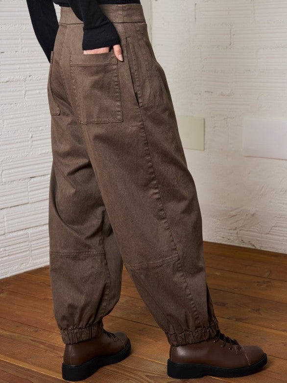 Lurdes Bergada - Women's Peach Skin Asymmetric Front Trousers M26 200 at Kings Road Fashions, Leighton Buzzard, UK