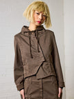 Lurdes Bergada - Women's Peach Skin Fleece Lined Jacket M26 170 in Hazel at Kings Road Fashions, Leighton Buzzard, UK