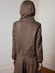 Lurdes Bergada - Women's Peach Skin Fleece Lined Jacket M26 170 in Hazel at Kings Road Fashions, Leighton Buzzard, UK
