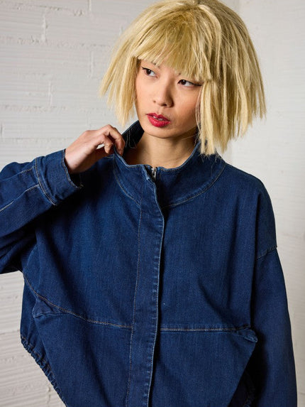 Lurdes -Bergada -AW26- Women's -Stretch -Denim- Bomber- Jacket -M26 130-Kings-Road-Fashions-Leighton-Buzzard-UK