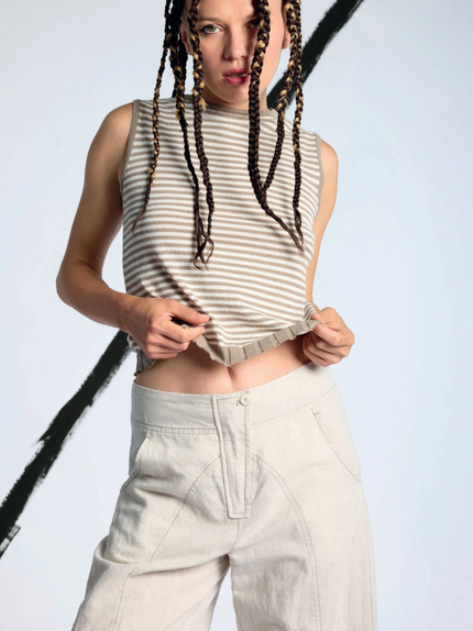 Lurdes Bergada - Women's Stripe Knit Tank Top U26 811