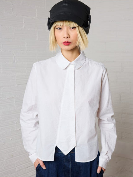 Lurdes-Bergada-AW26-Women_s-White-Cotton-Shirt-M26060_Kings-Road-Fashions-Leighton-Buzzard-UK