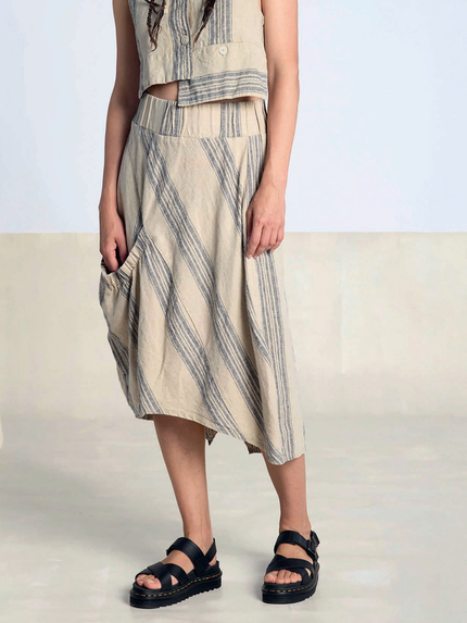 Lurdes Bergada - Women's Asymmetrical Pocket Skirt U26 250