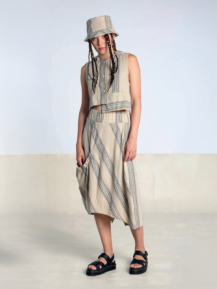 Lurdes Bergada - Women's Asymmetrical Pocket Skirt U26 250